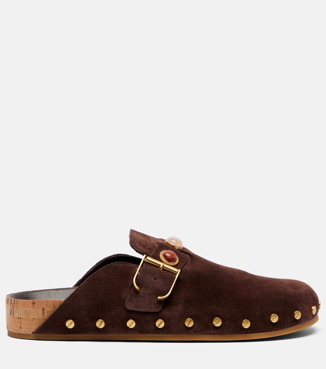 Verzierte Slippers Fern aus Veloursleder | Veronica Beard