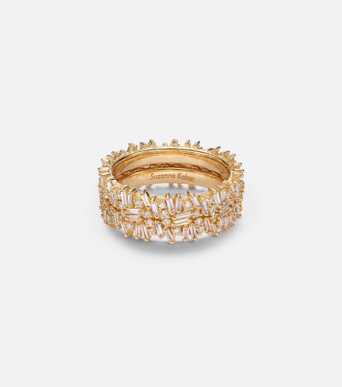 Anneaux de superposition pour bague connectée Icon Midi en or 18 ct et diamants | Suzanne Kalan