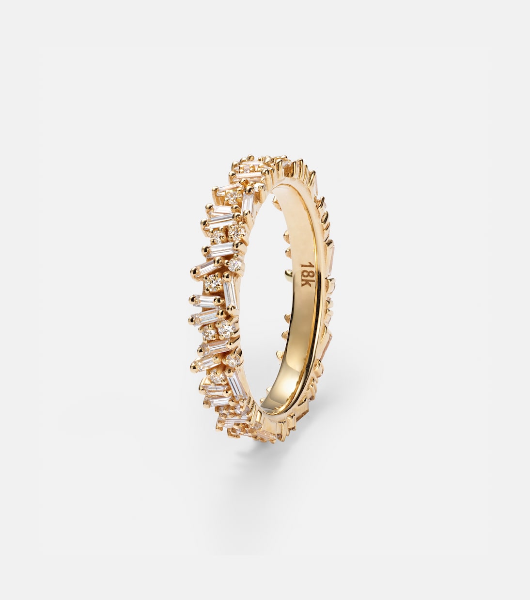 Anneaux de superposition pour bague connectée Icon Midi en or 18 ct et diamants | Suzanne Kalan