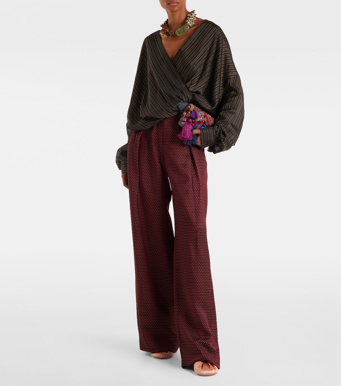 Mules 90 en satin | Dries Van Noten