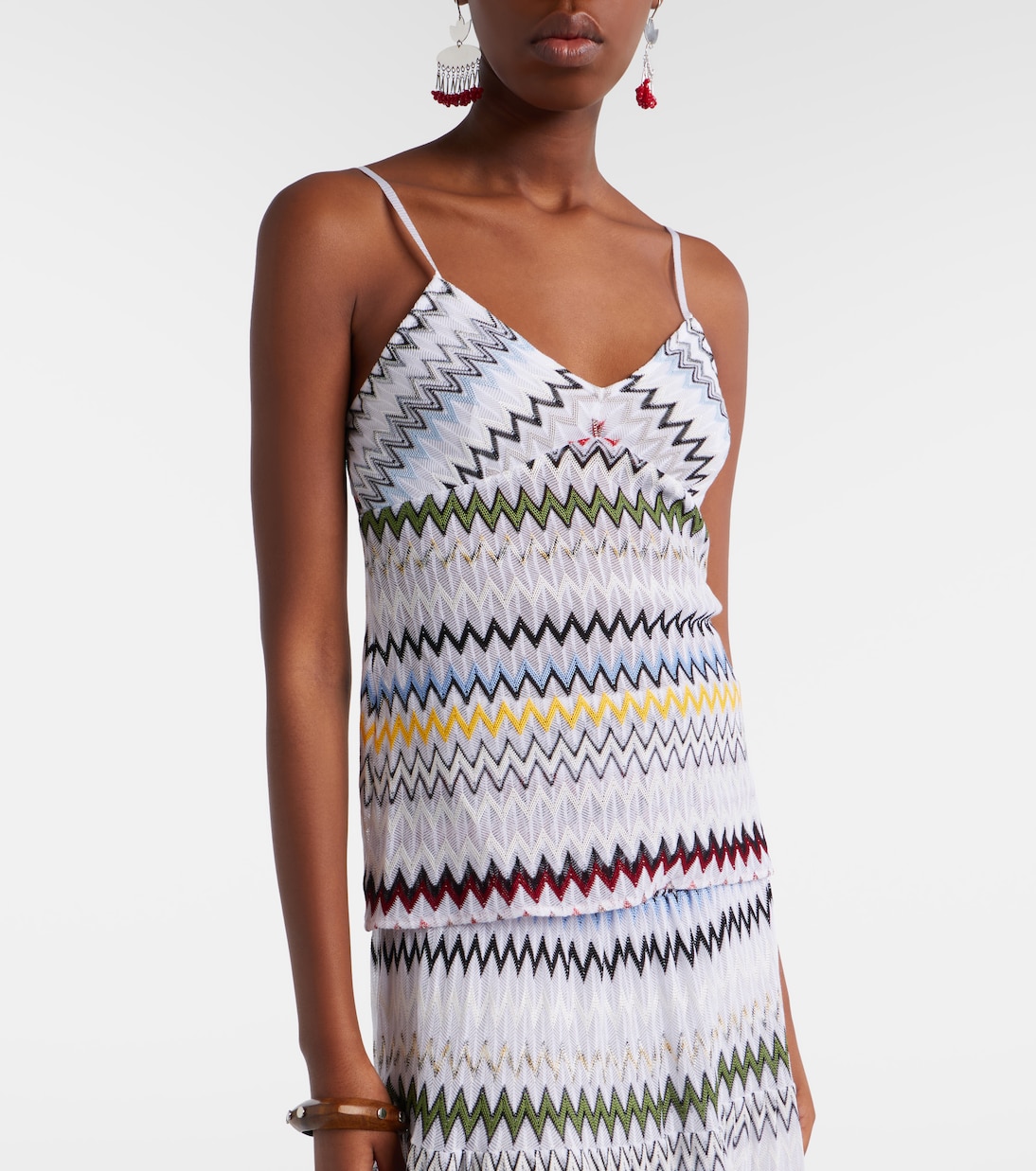 Chevron lamé tank top | Missoni