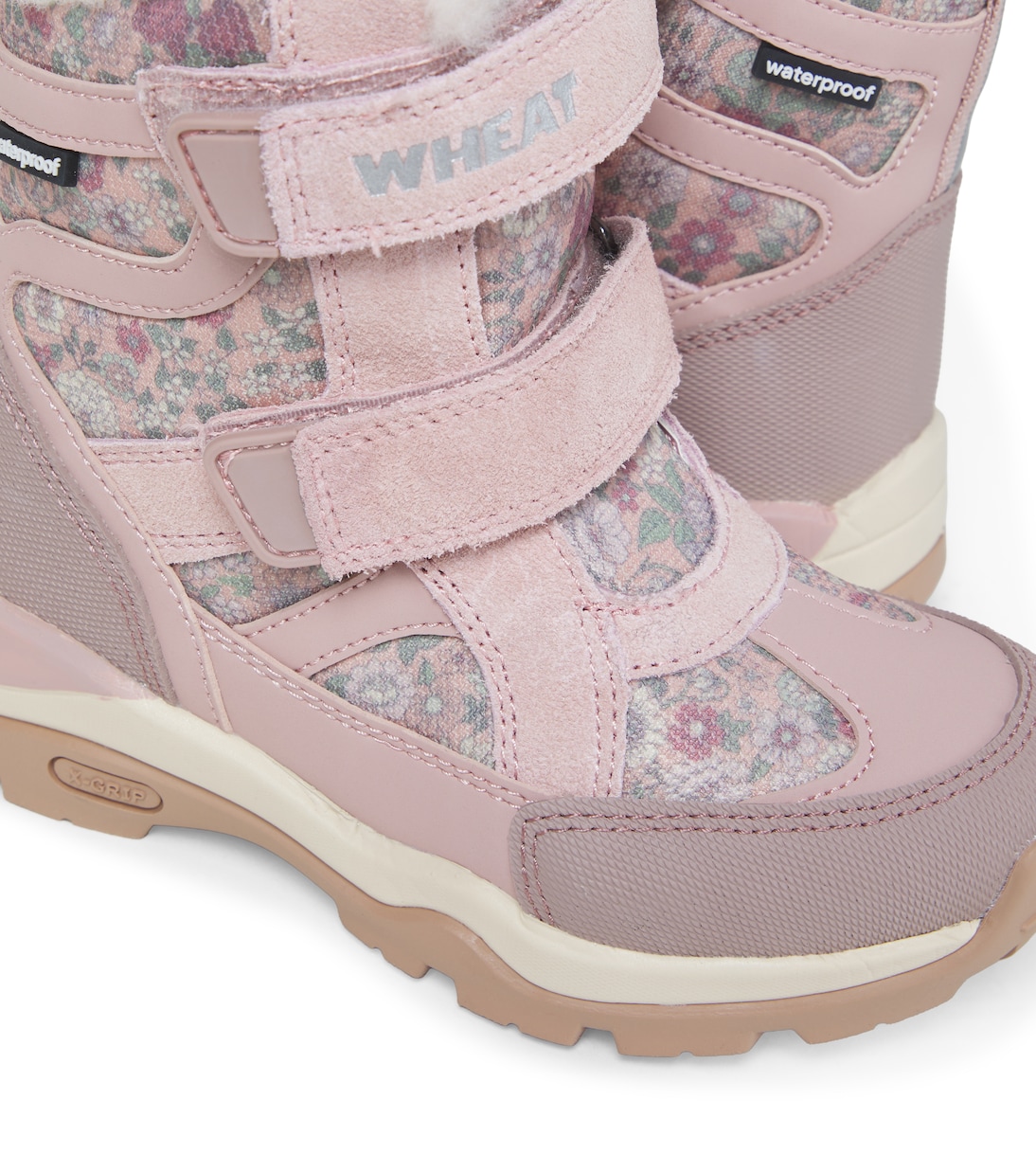 Leather-trimmed ankle boots | Wheat