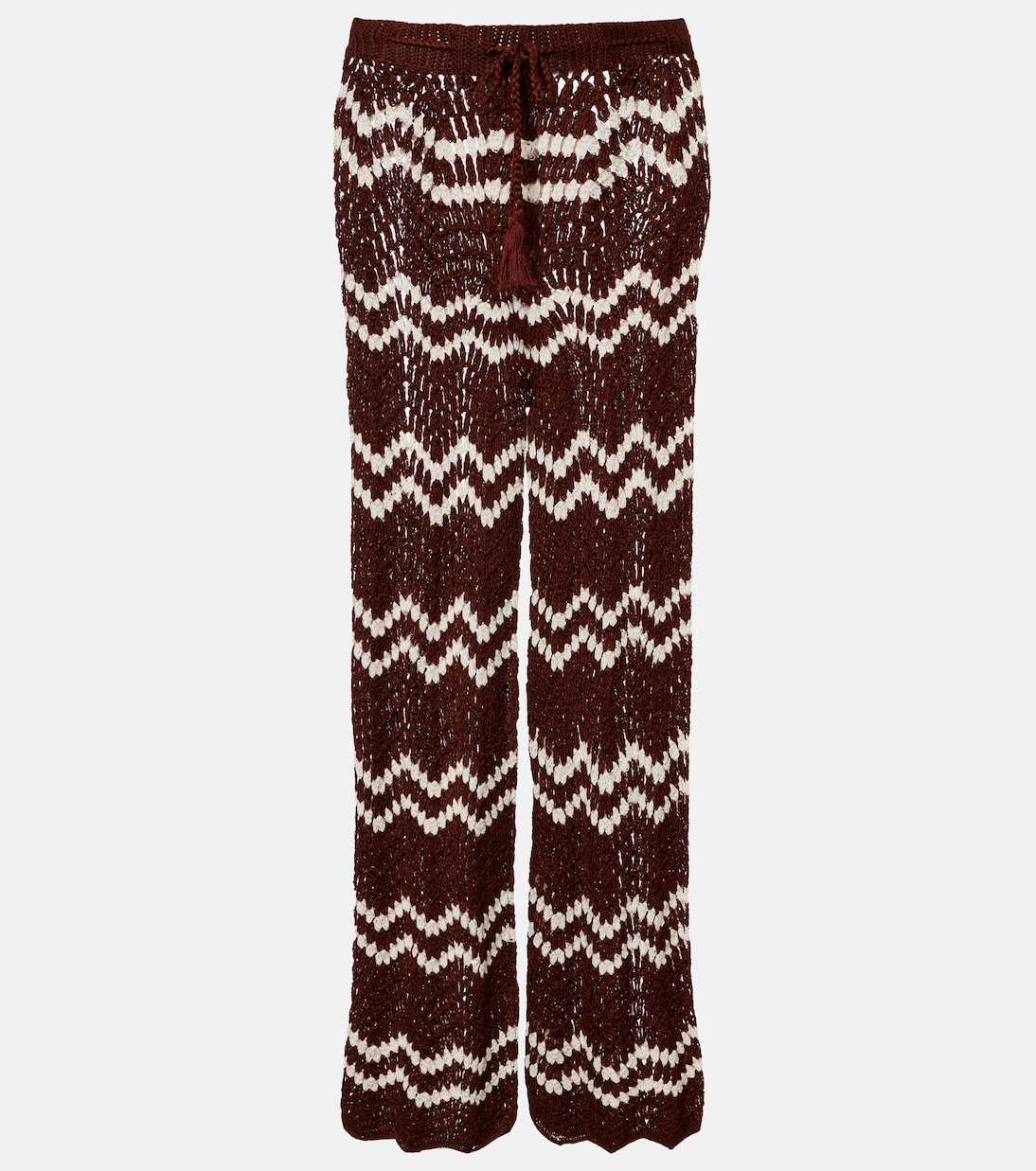 Crochet cotton straight pants | Anna Kosturova