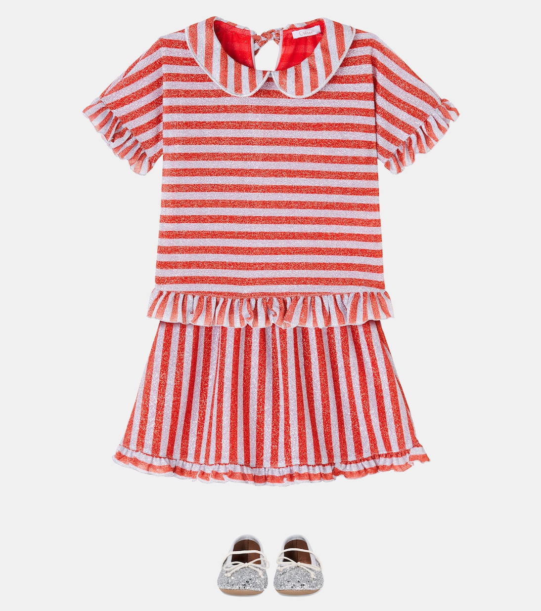 Striped lamé skirt | Oséree Kids