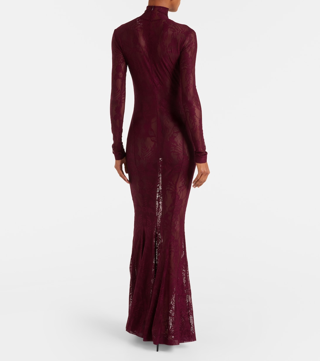 Lace turtleneck gown | Norma Kamali