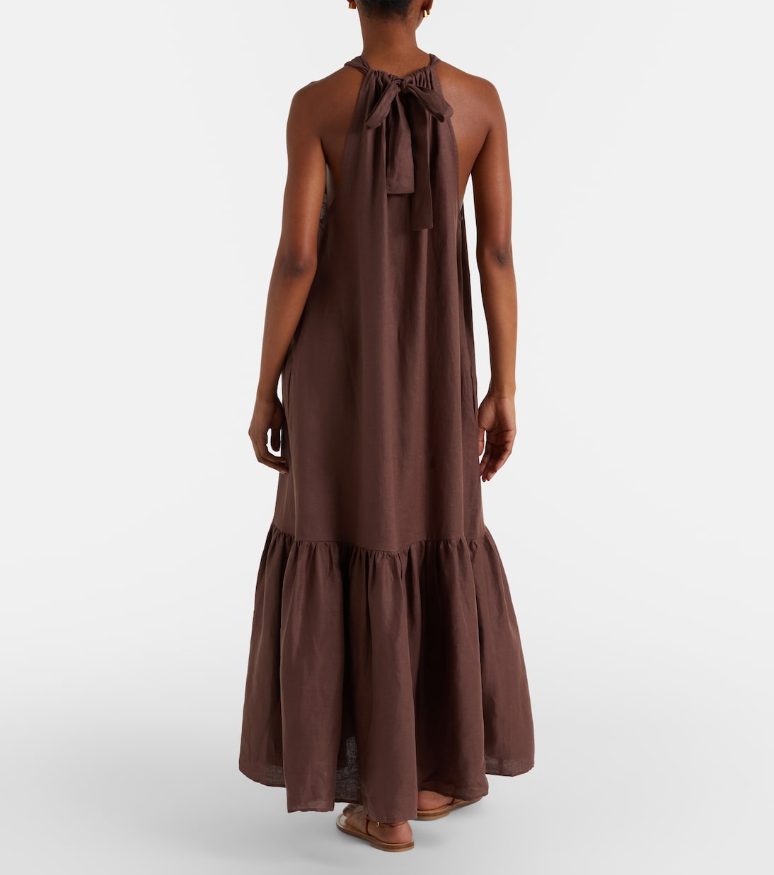 Linen maxi dress | Asceno