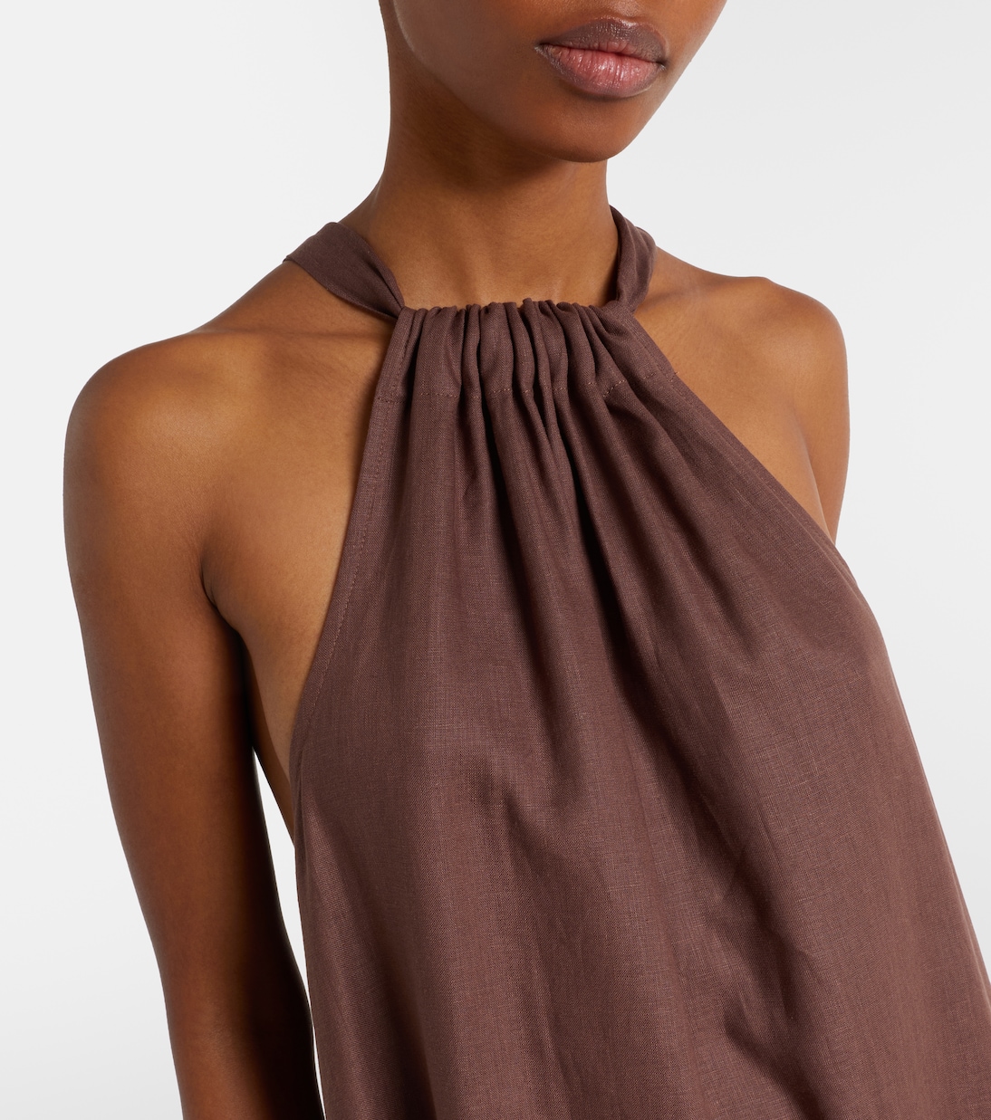 Linen maxi dress | Asceno