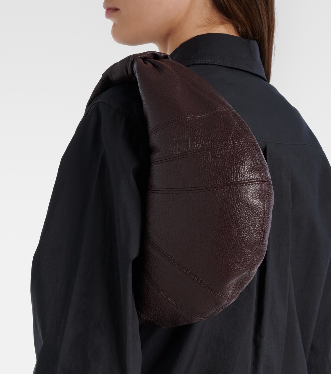 Schultertasche Fortune Croissant Mini aus Leder | Lemaire