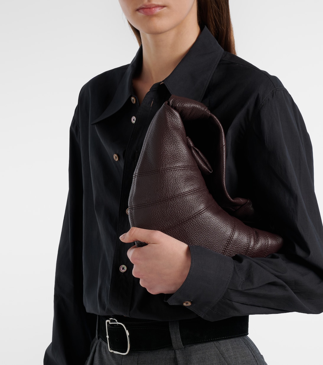 Schultertasche Fortune Croissant Mini aus Leder | Lemaire