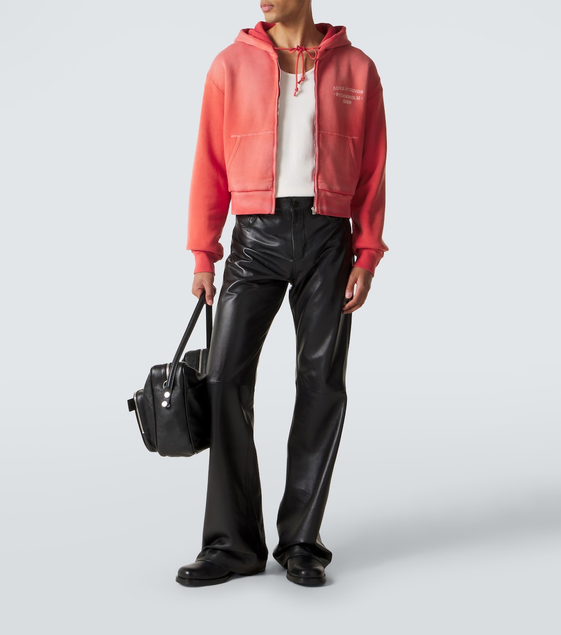 Logo cotton jersey zip-up hoodie | Acne Studios