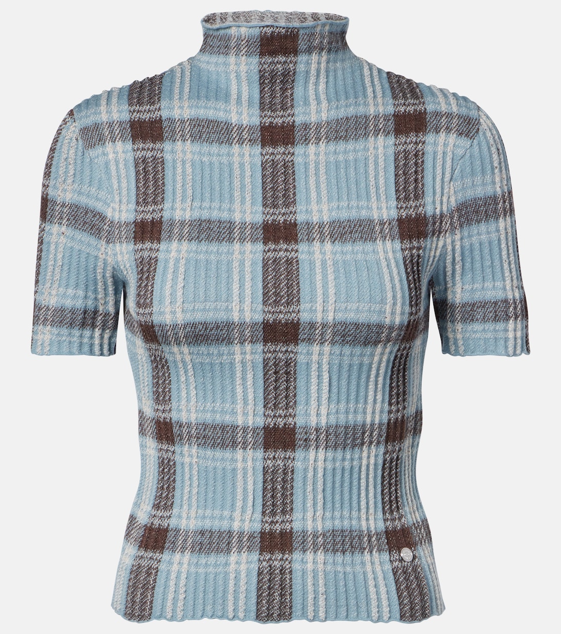 Kosa checked wool-blend top | Acne Studios