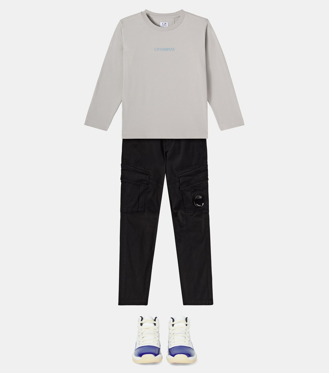 Logo cotton jersey sweatshirt | C.P. Company Kids