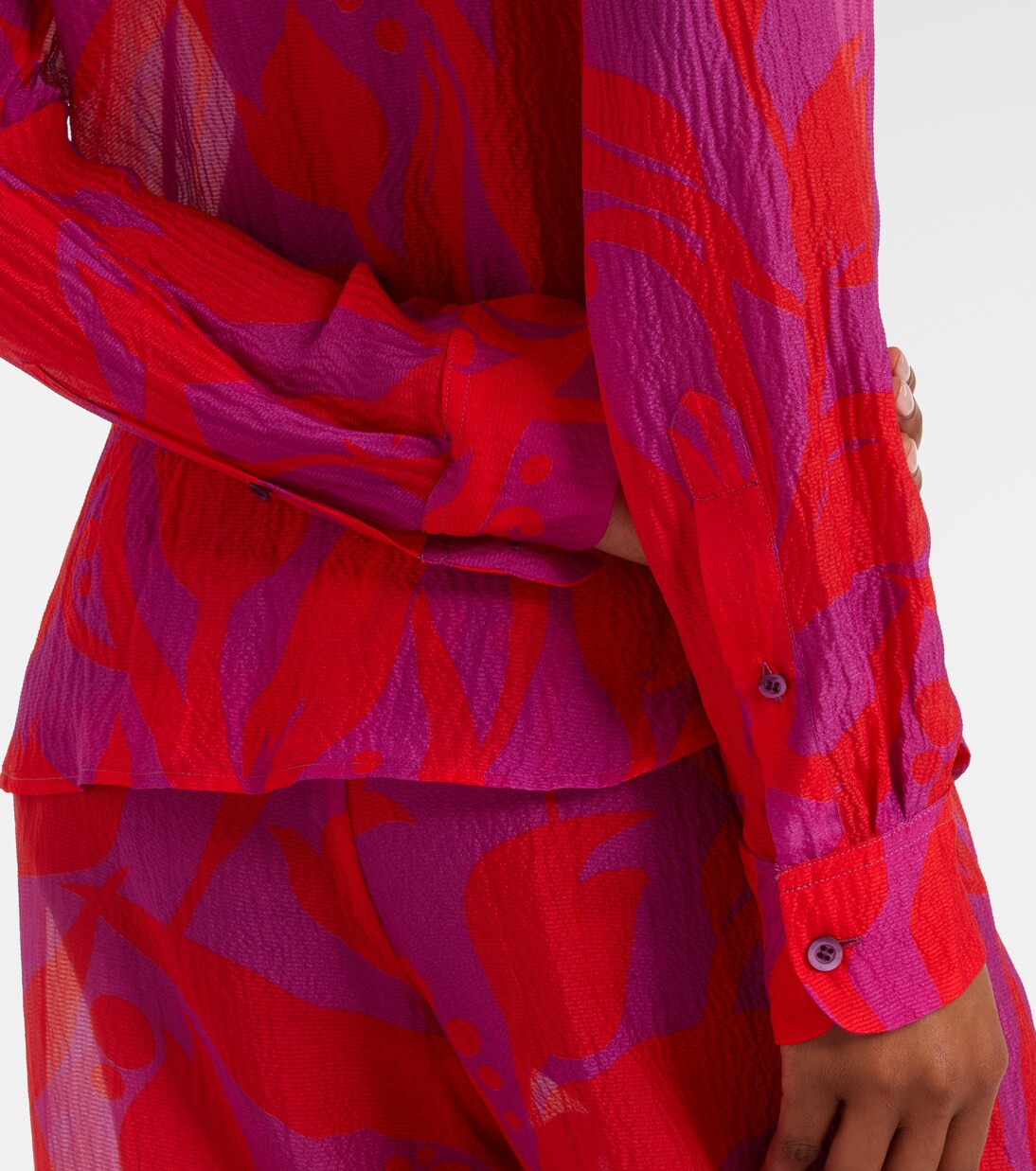 Cloudy printed silk shirt | Dries Van Noten