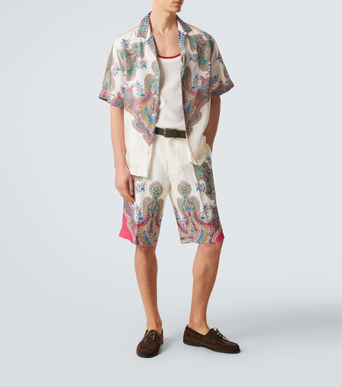 Paisley linen Bermuda shorts | Etro