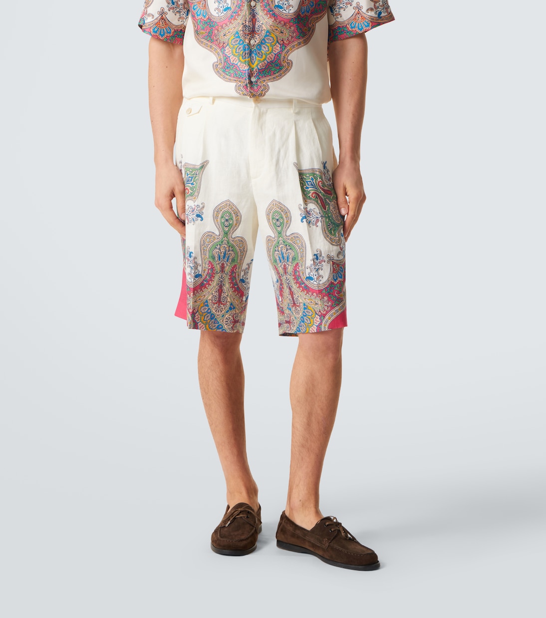 Paisley linen Bermuda shorts | Etro