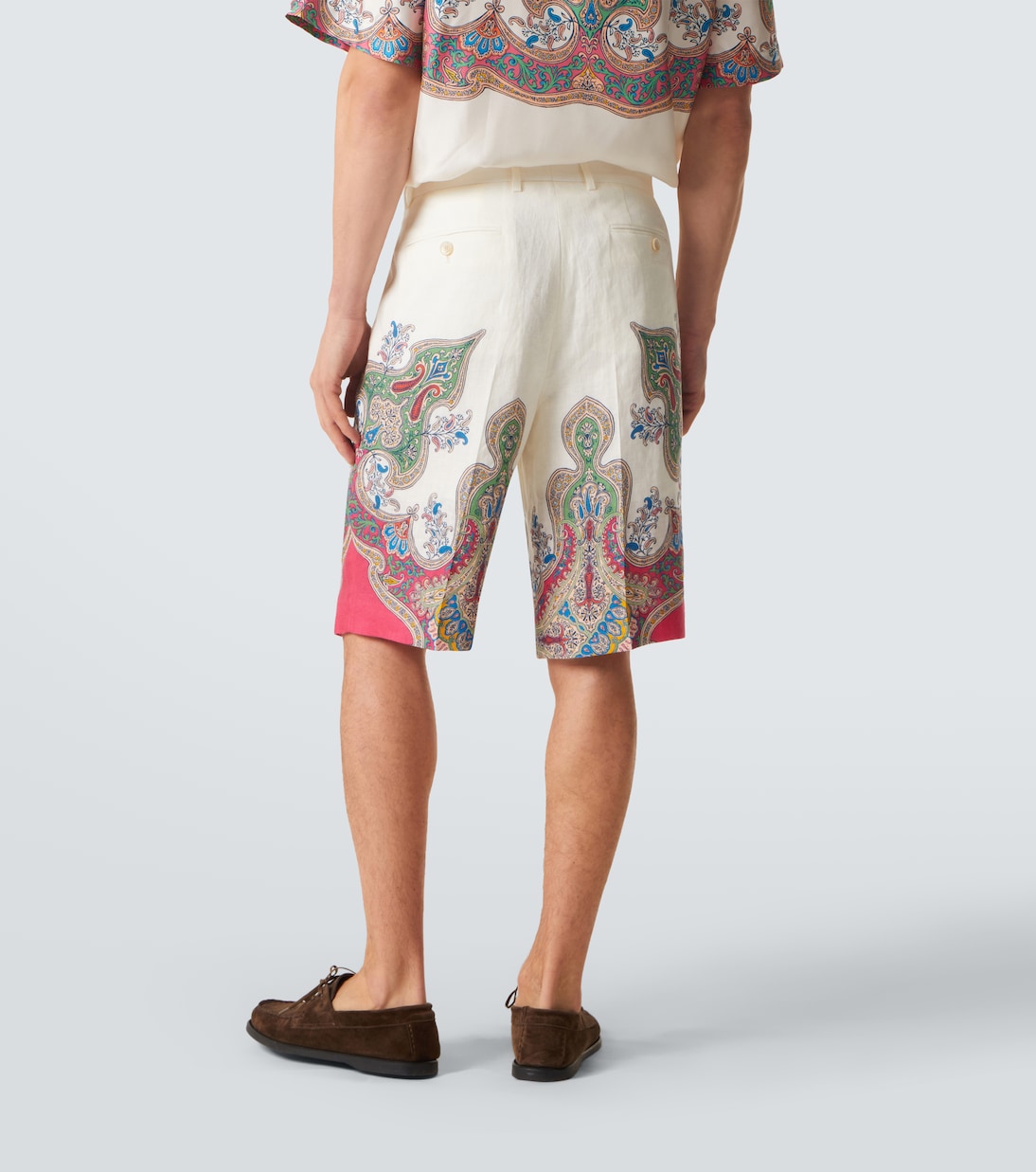Paisley linen Bermuda shorts | Etro