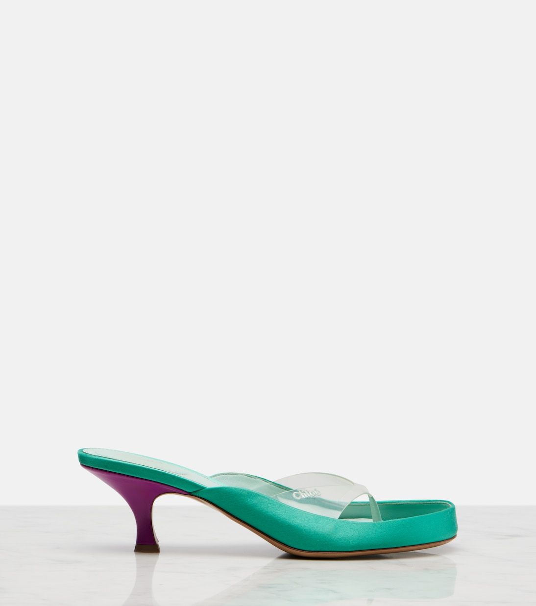 Junie satin and TPU thong sandals | Chloé