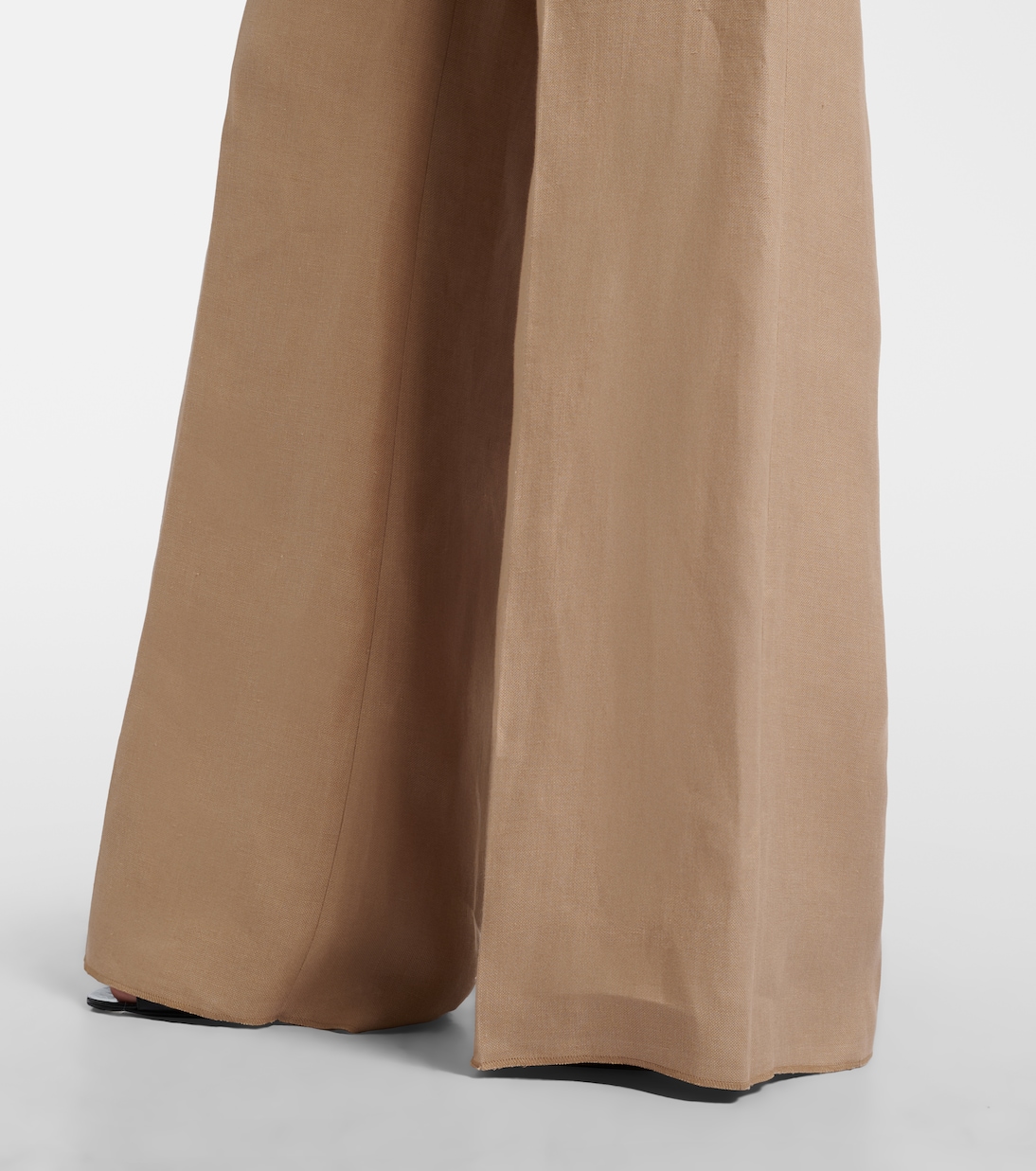 Pantaloni ampi in lino plissé | Max Mara