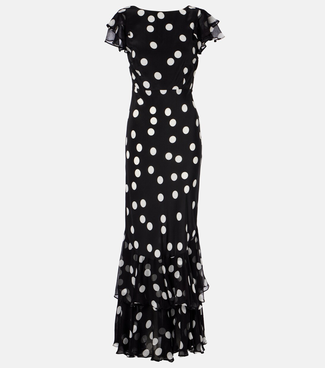 Ordinia polka-dot silk cocktail dress | Rixo