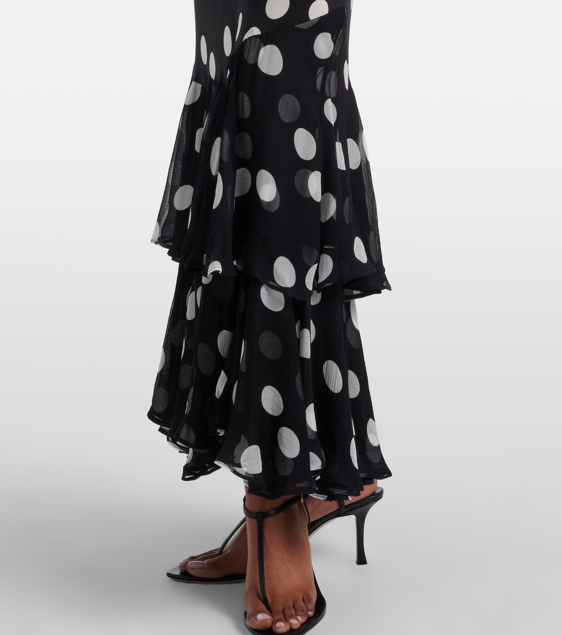 Ordinia polka-dot silk cocktail dress | Rixo