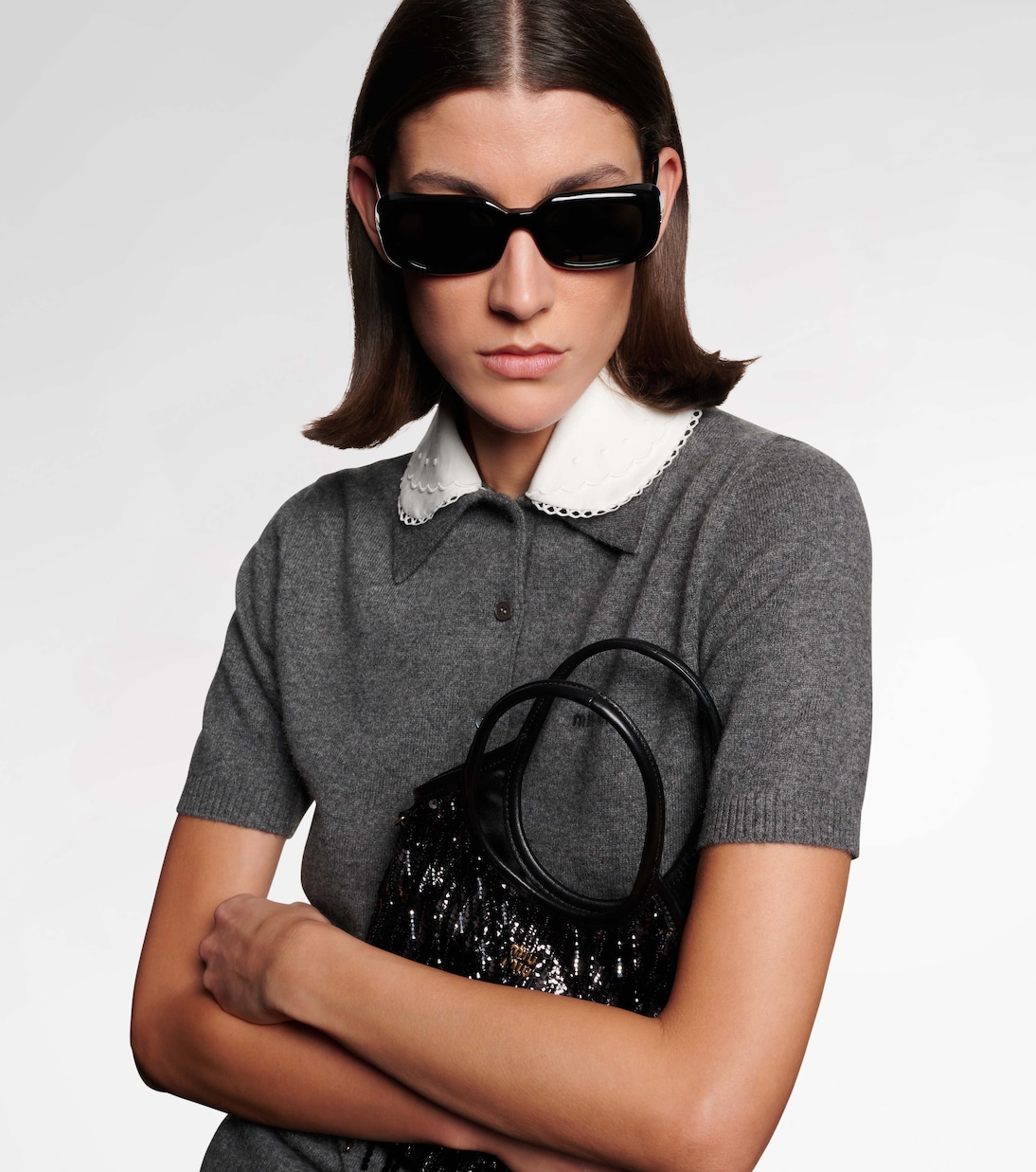 Logo rectangular sunglasses | Miu Miu