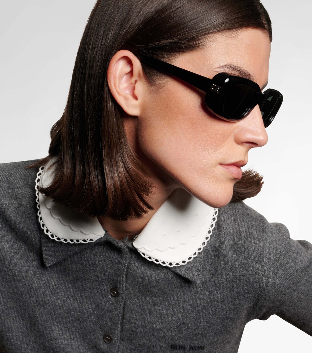 Logo rectangular sunglasses | Miu Miu