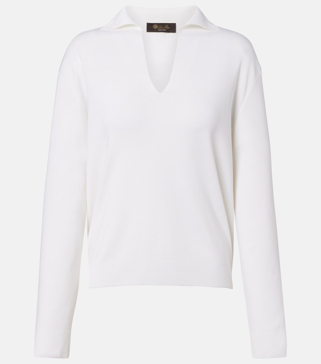 Siena silk and cotton polo sweater | Loro Piana