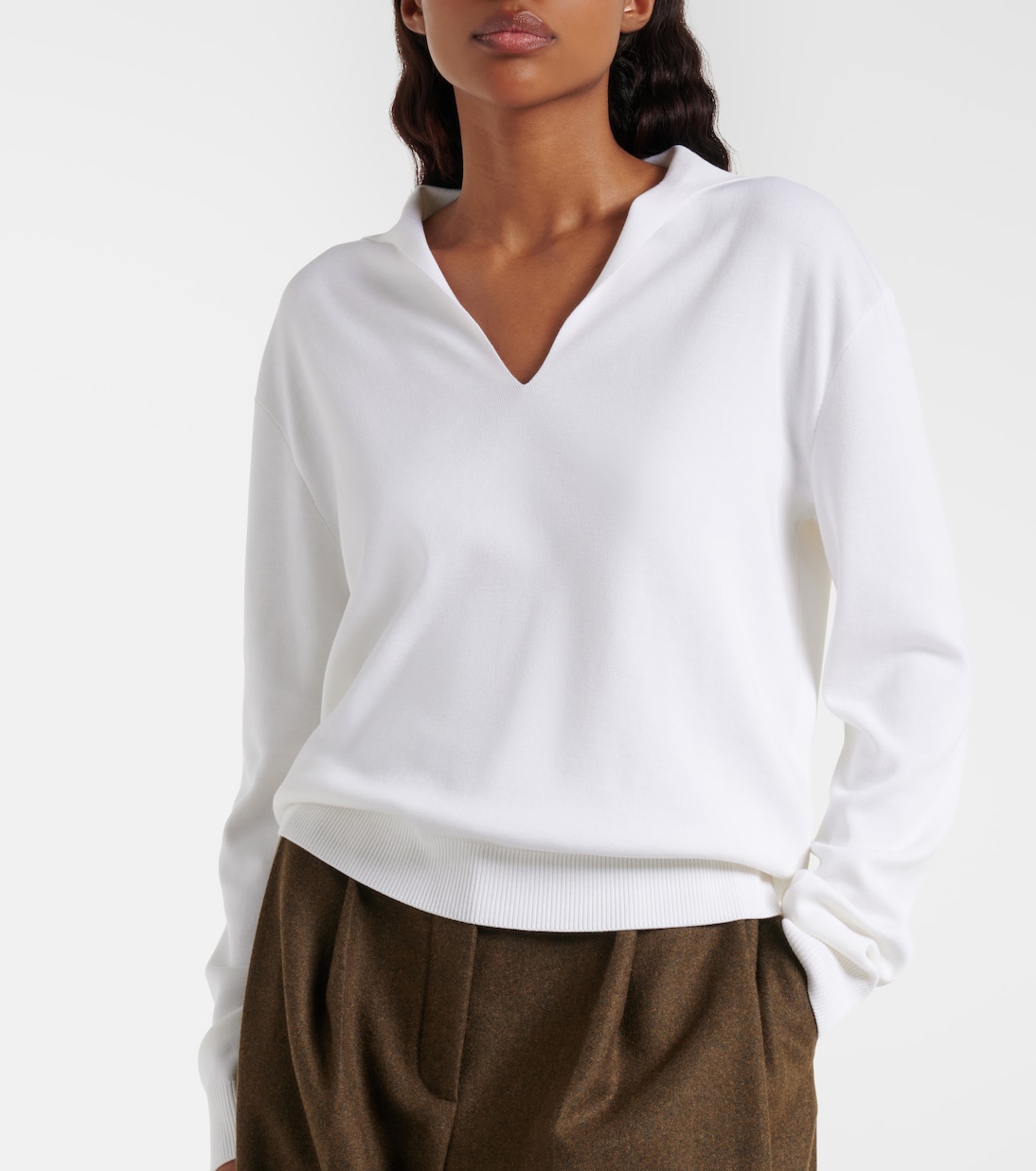 Siena silk and cotton polo sweater | Loro Piana