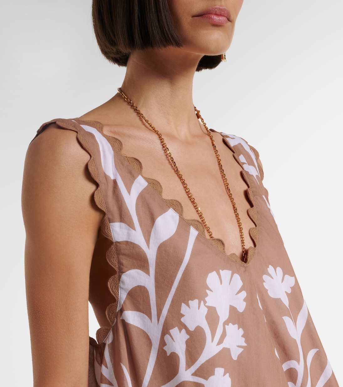 Abito corto in cotone con stampa floreale | Juliet Dunn