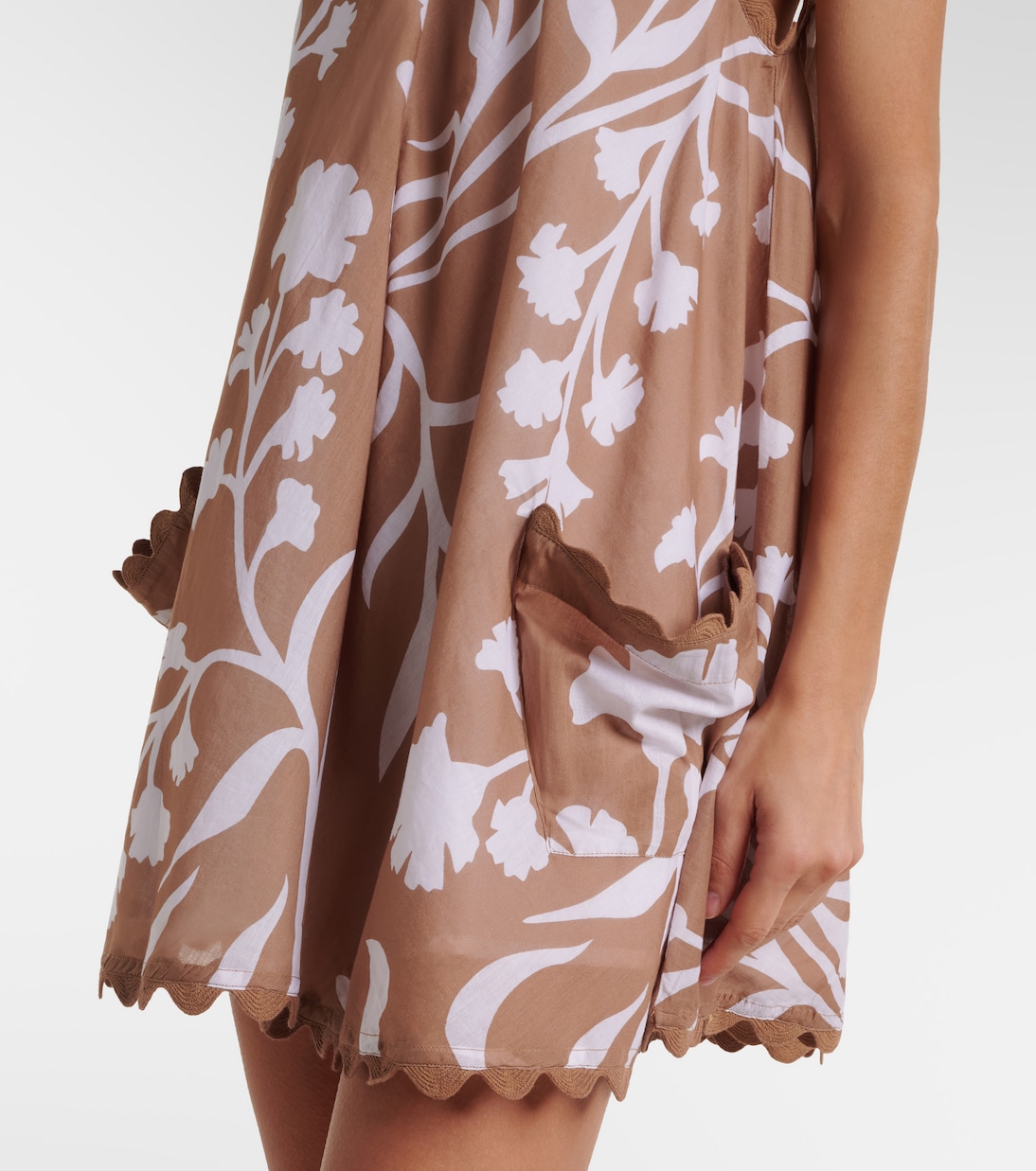 Abito corto in cotone con stampa floreale | Juliet Dunn