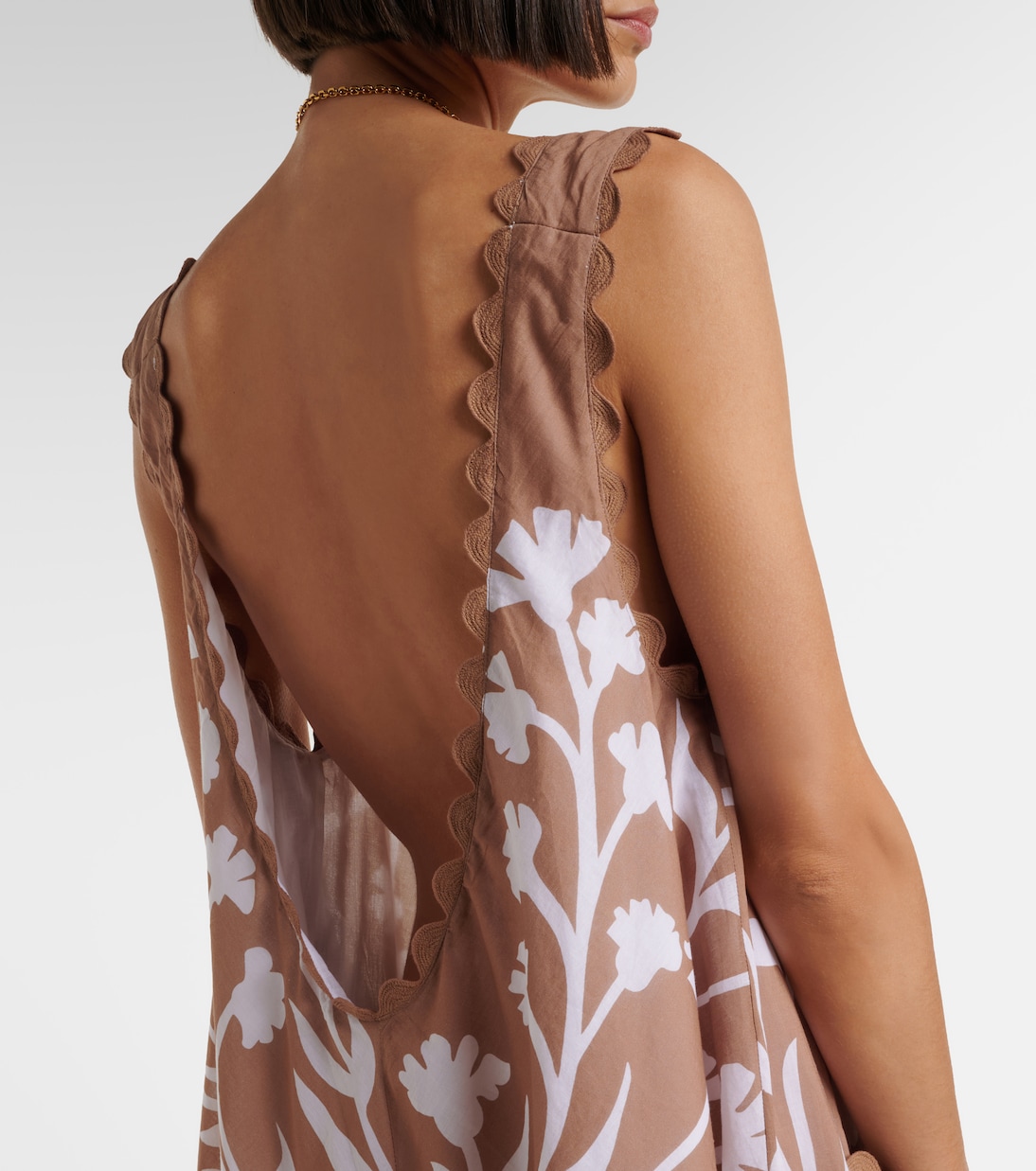 Abito corto in cotone con stampa floreale | Juliet Dunn