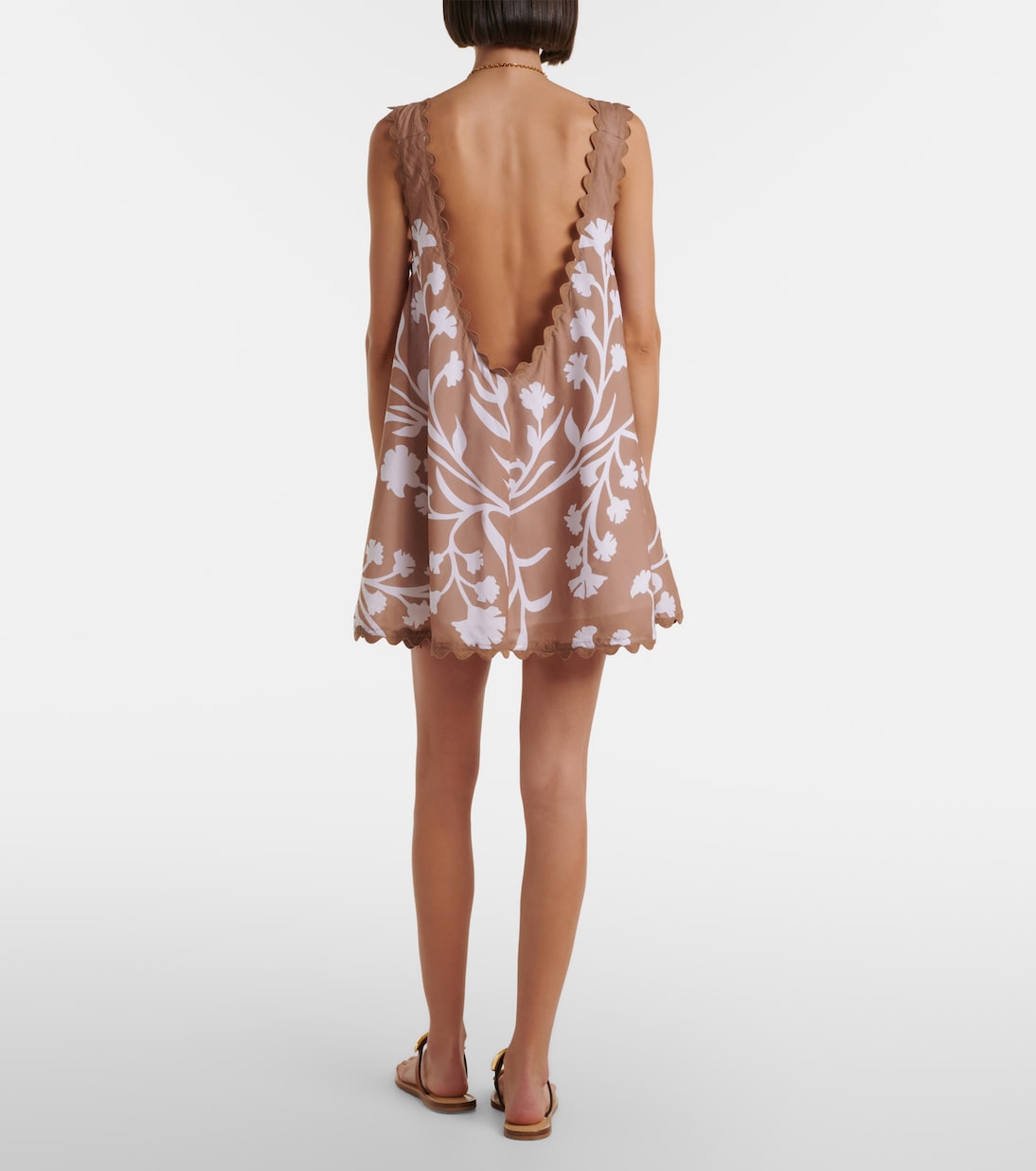 Abito corto in cotone con stampa floreale | Juliet Dunn