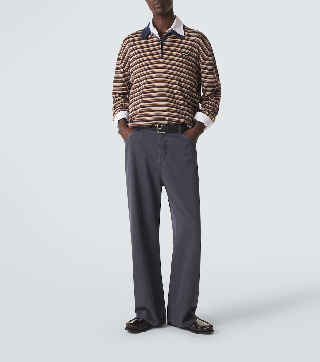 Jeans a gamba larga con ricamo | Miu Miu