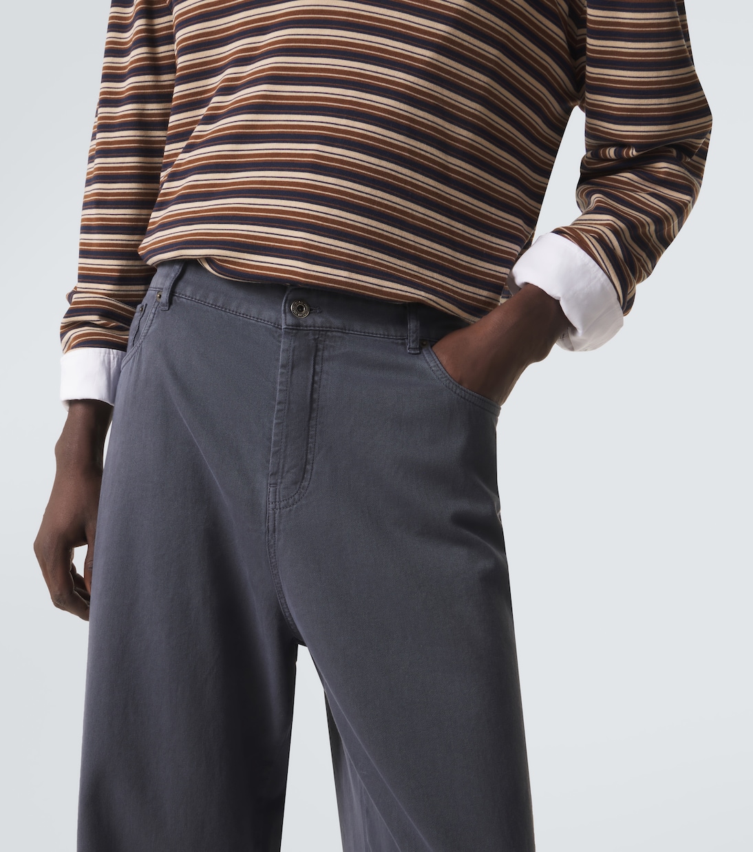 Jeans a gamba larga con ricamo | Miu Miu