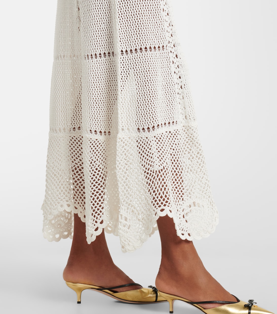 Crochet cotton midi dress | Erdem