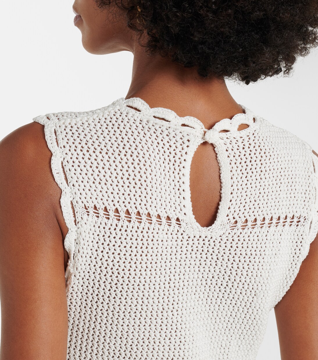 Crochet cotton midi dress | Erdem