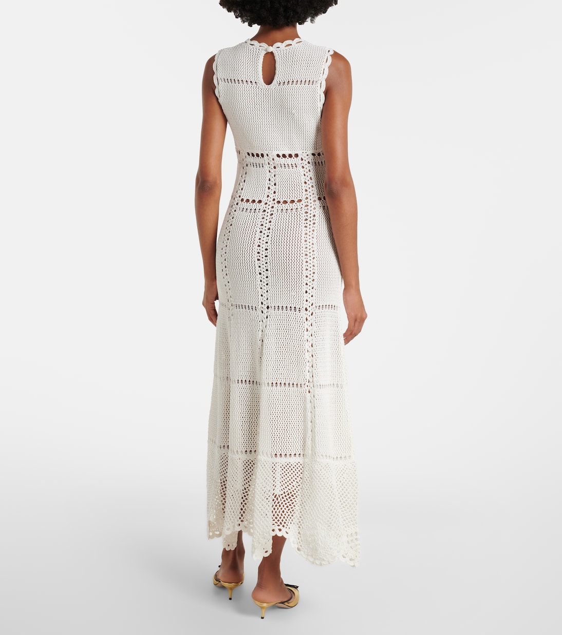 Crochet cotton midi dress | Erdem