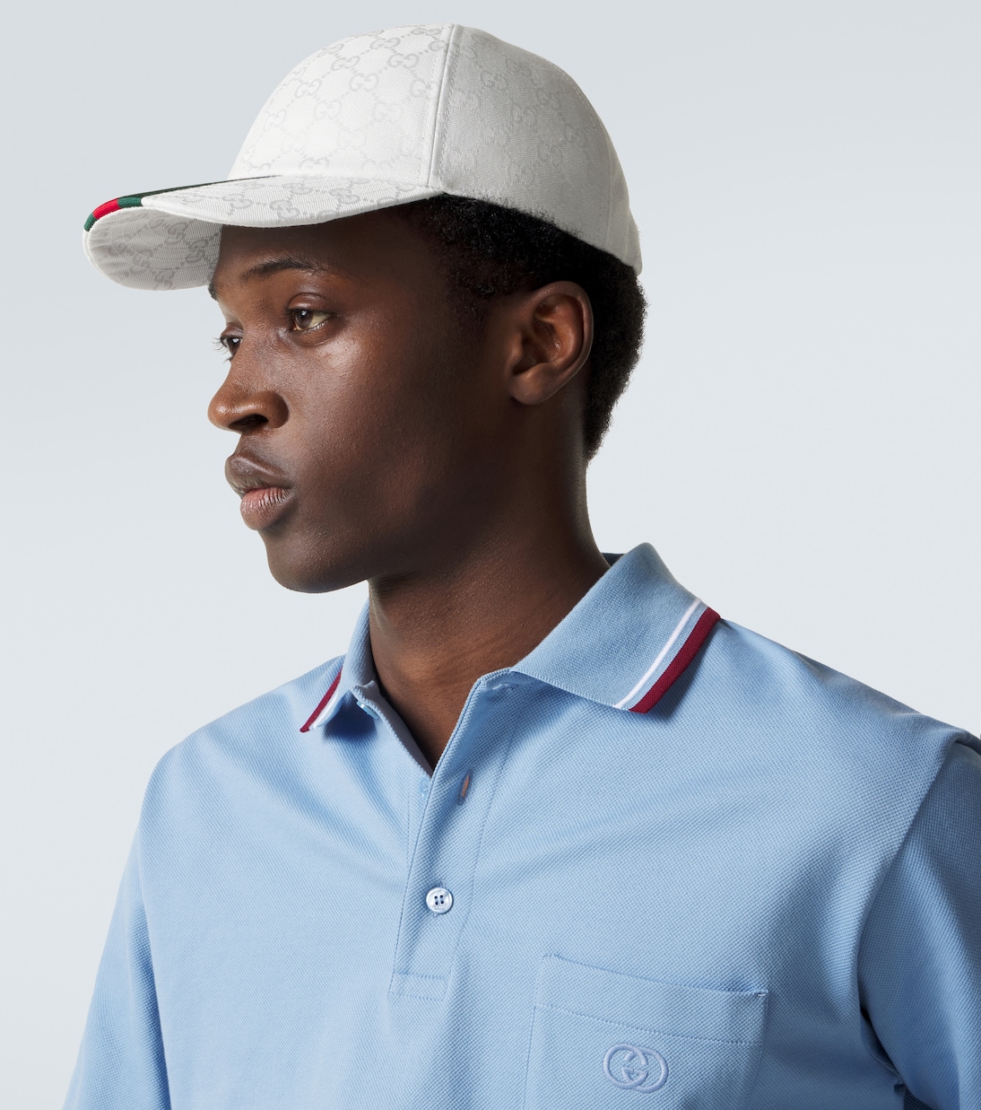 Casquette Web Stripe en toile GG Canvas | Gucci