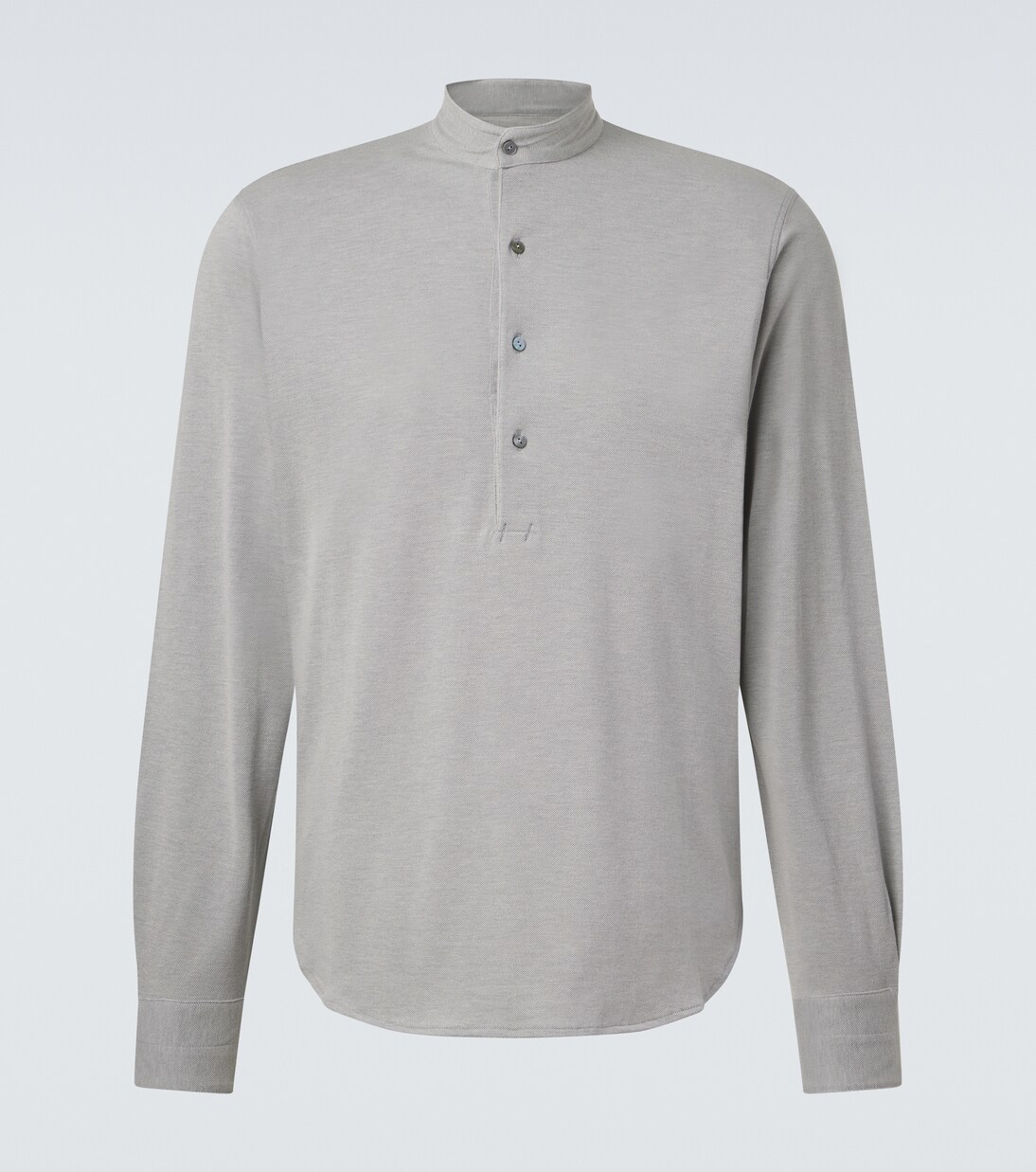 Cotton and silk Henley shirt | Stòffa