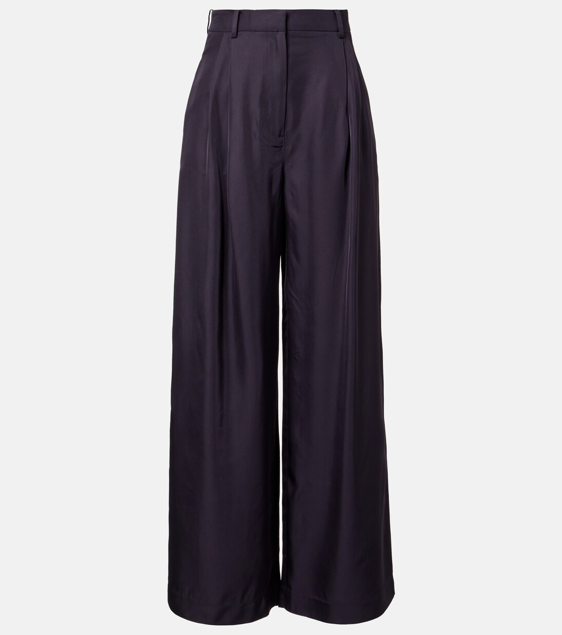 Marfa pleated twill wide-leg pants | The Frankie Shop
