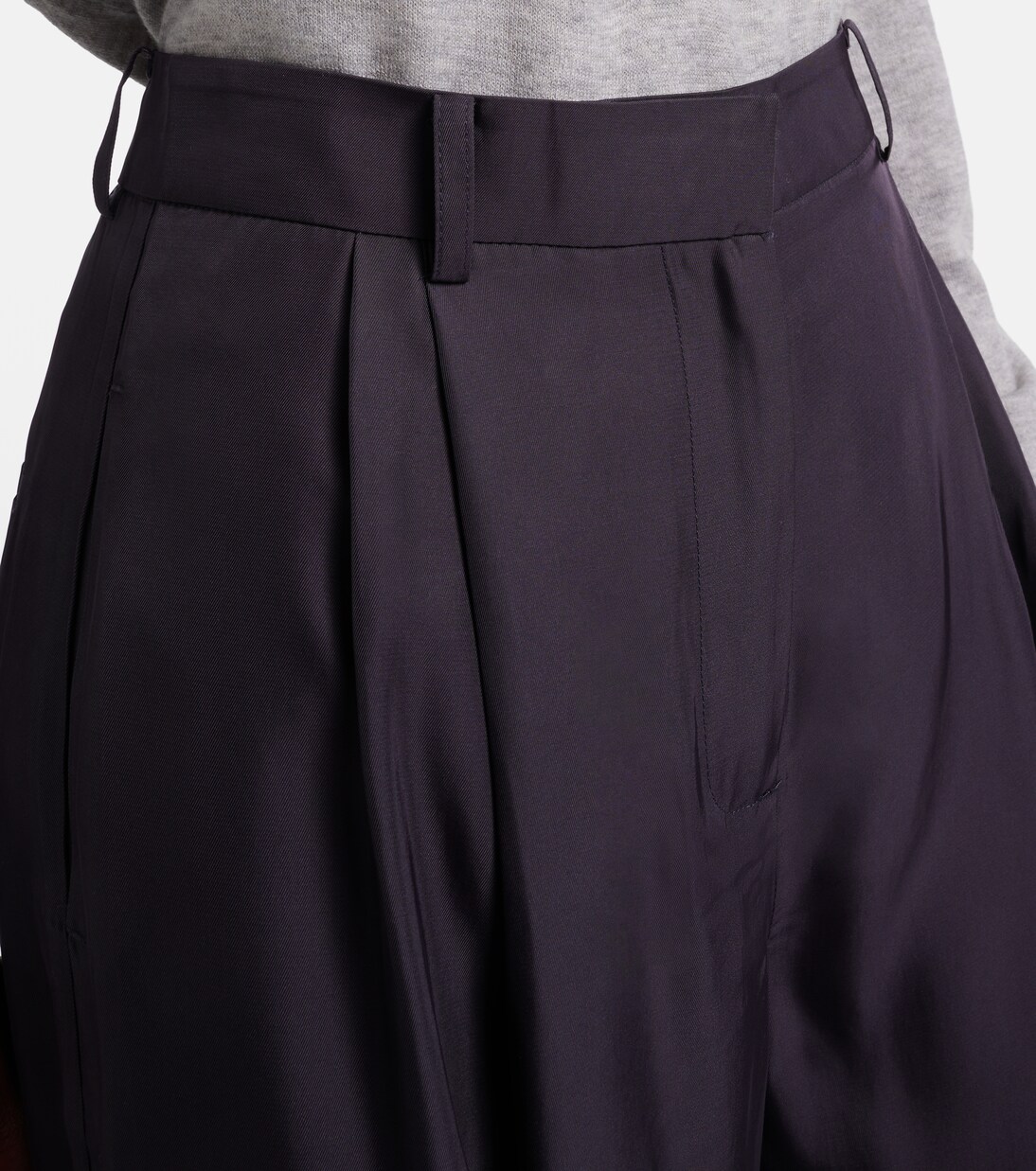Marfa pleated twill wide-leg pants | The Frankie Shop