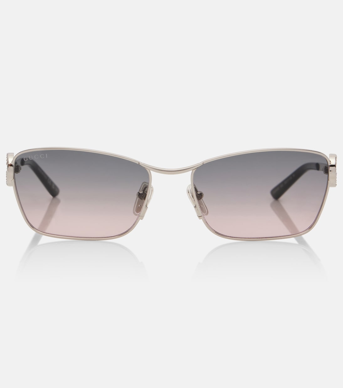 Eckige Sonnenbrille Interlocking G mit Kristallen | Gucci
