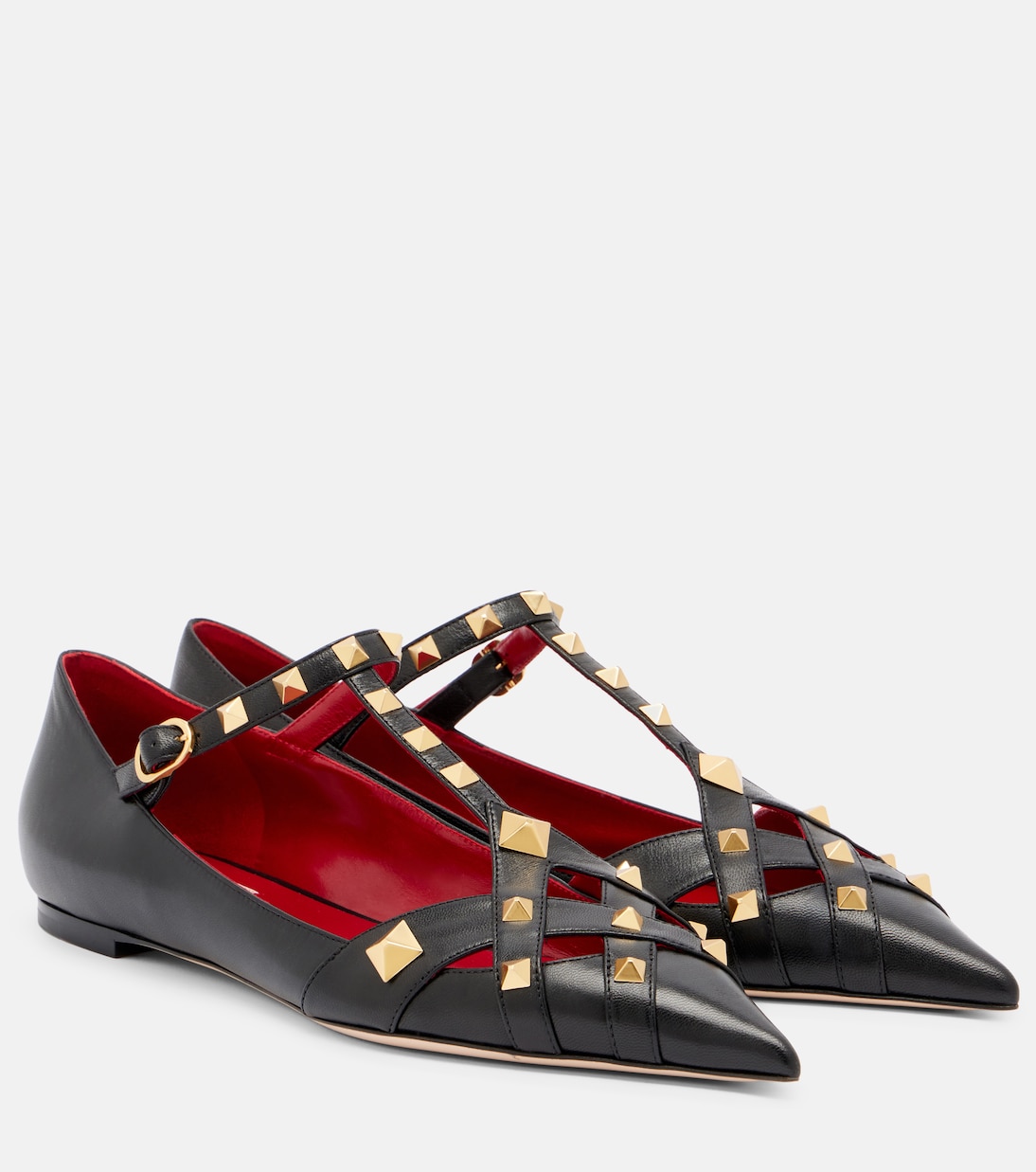 Studdy leather Mary Jane flats | Valentino Garavani