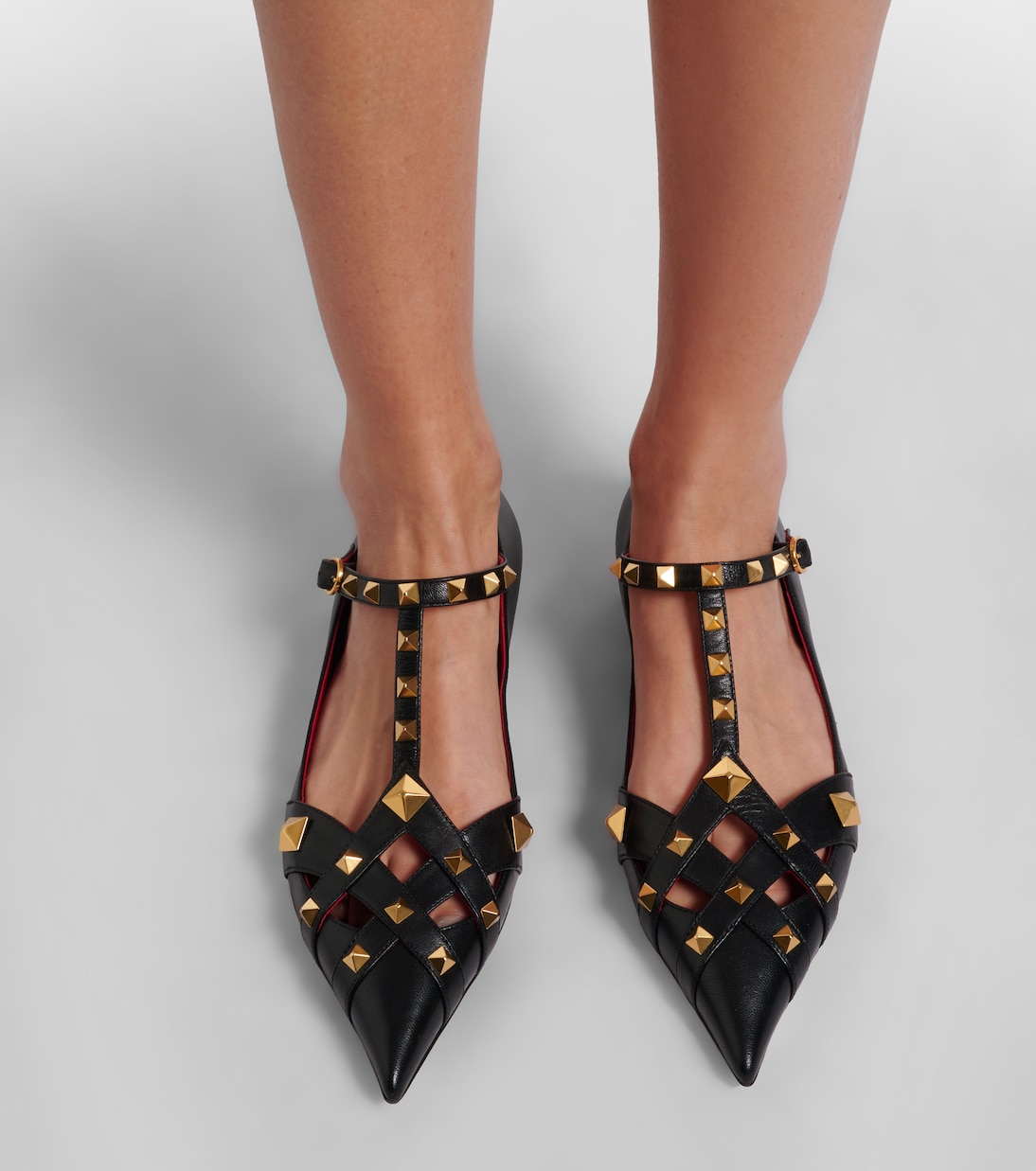 Studdy leather Mary Jane flats | Valentino Garavani
