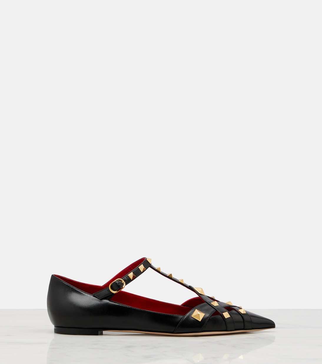 Studdy leather Mary Jane flats | Valentino Garavani