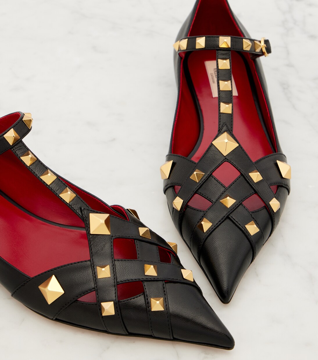 Studdy leather Mary Jane flats | Valentino Garavani