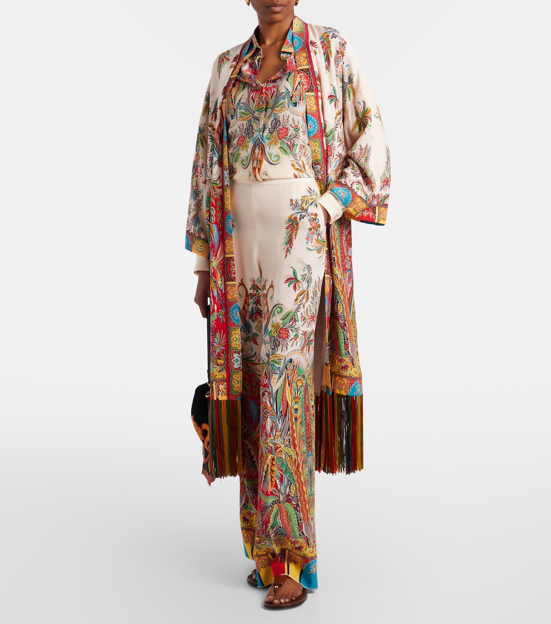 Printed silk palazzo pants | Etro