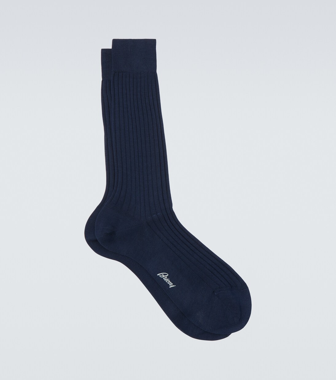 Ribbed-knit cotton socks | Brioni