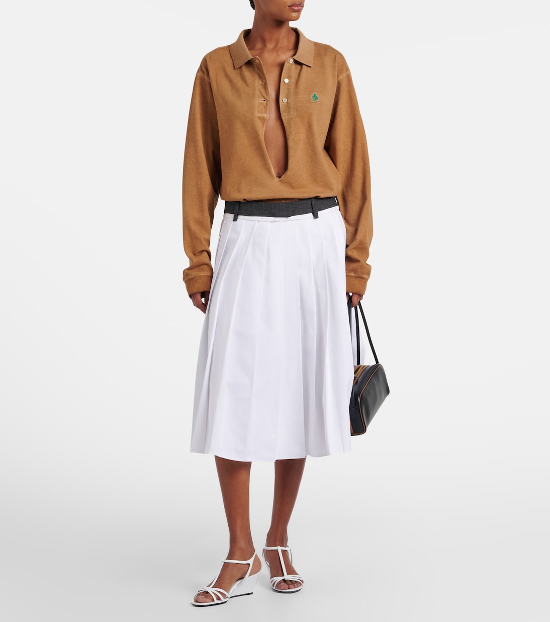 Sandali con zeppa in vernice | Prada