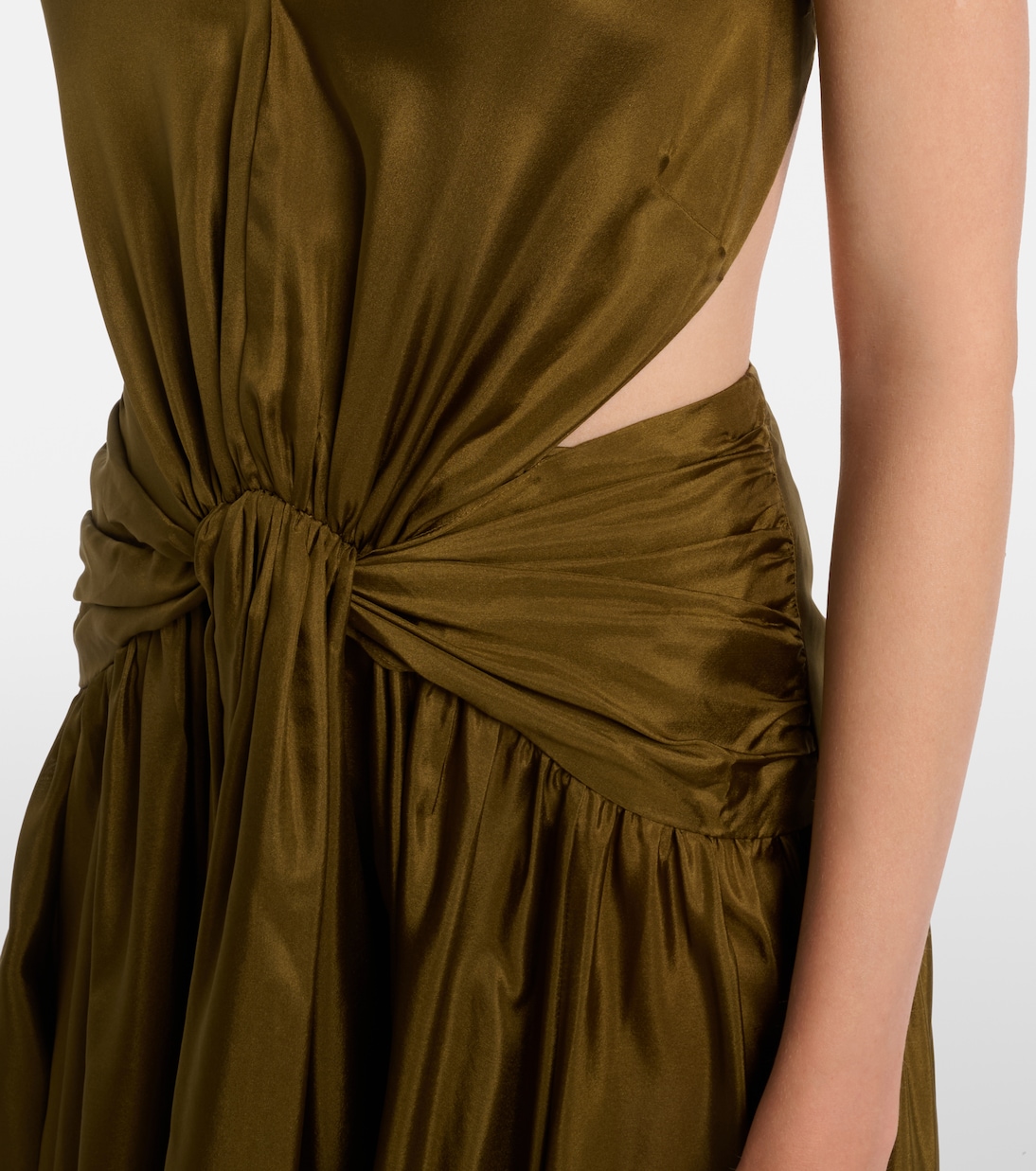 Indra挖剪挂脖真丝加长连衣裙 | Zimmermann